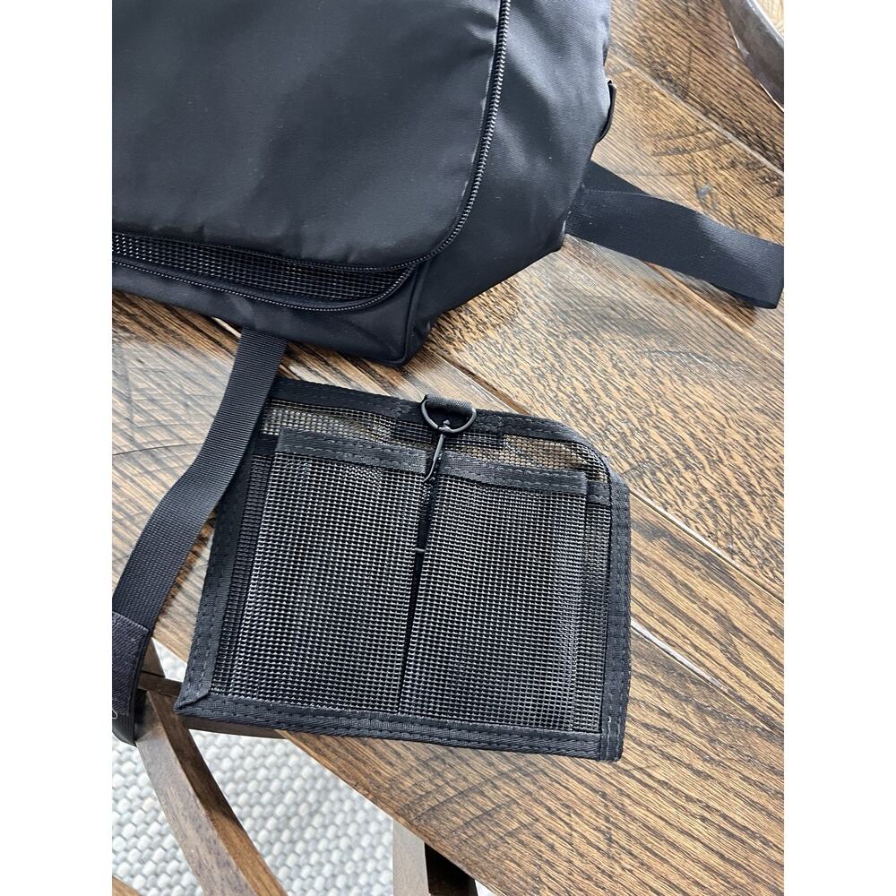 LL Bean Traveller Bag Hanging Nylon Toiletry Organizer Bag Black - Picture 5 of 7